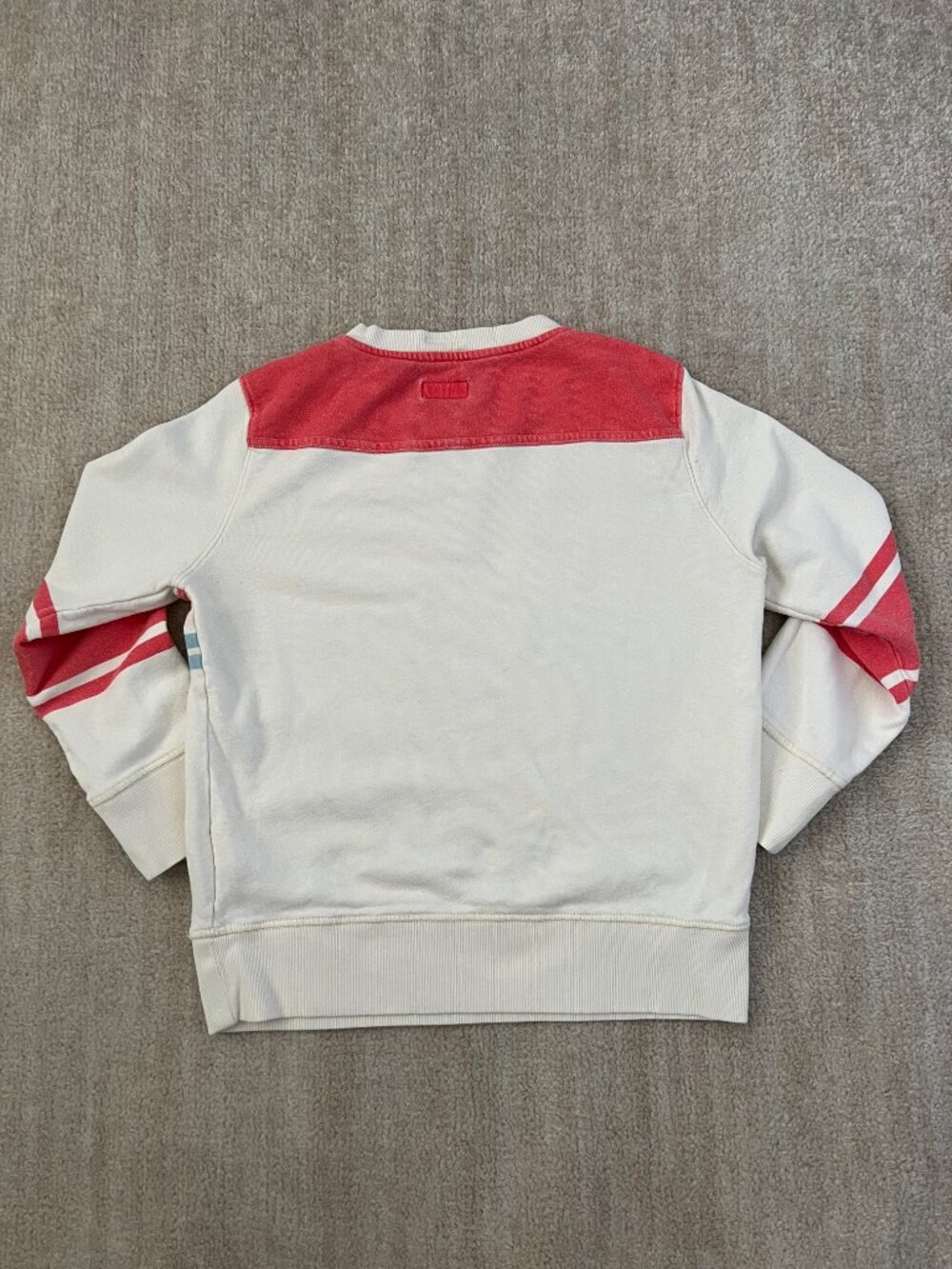 Mother The 1/2 & 1/2 Koozie Stripe Cotton Sweatshirt S - Picture 4 of 14